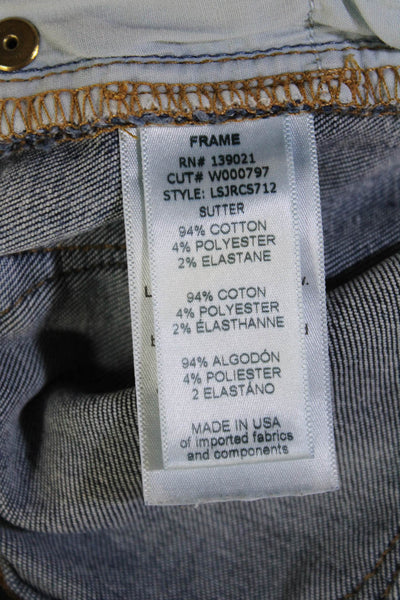 Frame Denim Womens Skinny Ankle Jeans Dark Blue Low Rise Size 25