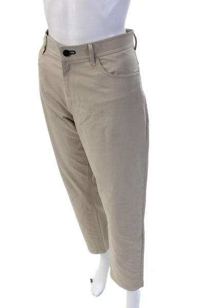 Public Rec Unisex Cropped Ankle Khakis Beige Polyester 28 Inseam Size M