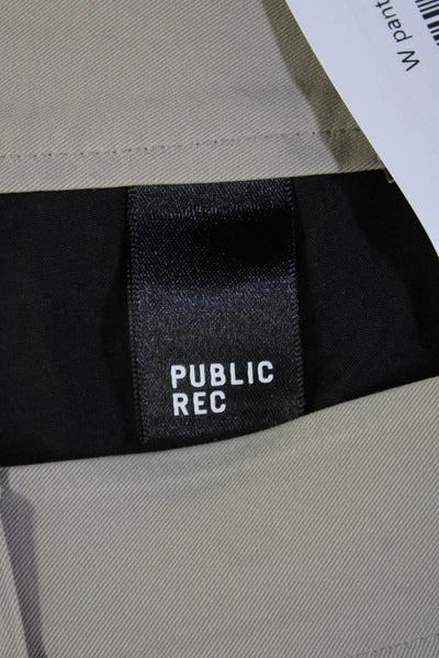 Public Rec Unisex Cropped Ankle Khakis Beige Polyester 28 Inseam Size M