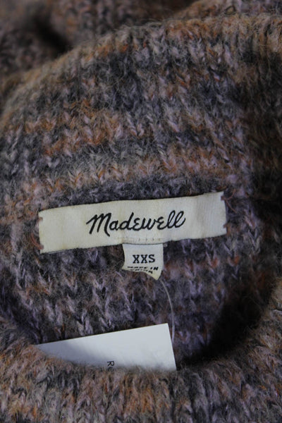 Madewell Unisex Brown Crewneck Pullover Long Sleeve Zip Size 2XS