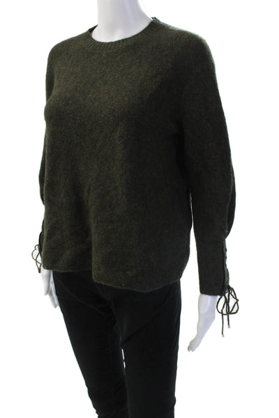 3.1 Phillip Lim Unisex Dark Gray Alpaca Wool Pullover Sweater Crew Neck Size XS