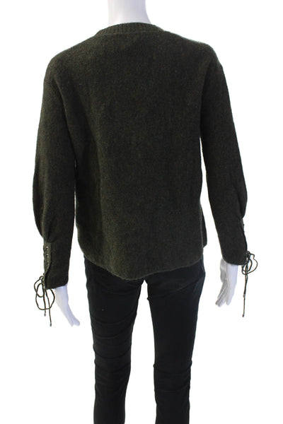 3.1 Phillip Lim Unisex Dark Gray Alpaca Wool Pullover Sweater Crew Neck Size XS
