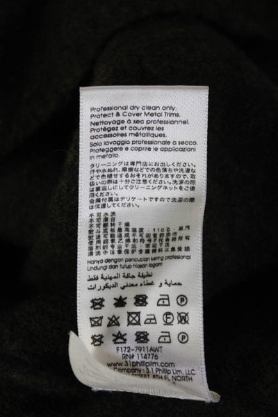 3.1 Phillip Lim Unisex Dark Gray Alpaca Wool Pullover Sweater Crew Neck Size XS