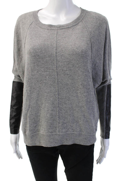 Autumn Cashmere Unisex Pullover Sweater Gray 100% Cashmere Crew Neck Size XS