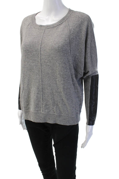 Autumn Cashmere Unisex Pullover Sweater Gray 100% Cashmere Crew Neck Size XS