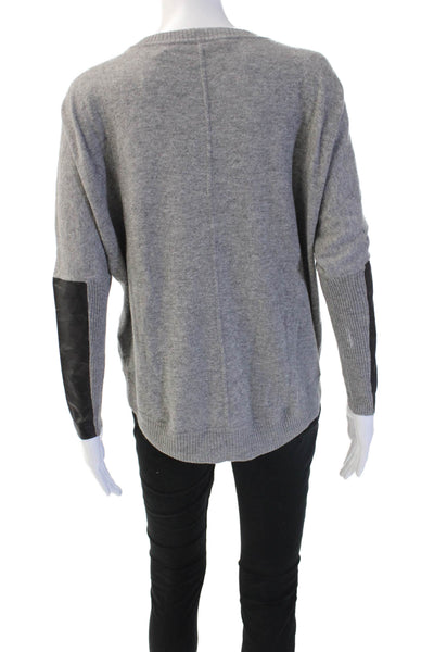 Autumn Cashmere Unisex Pullover Sweater Gray 100% Cashmere Crew Neck Size XS