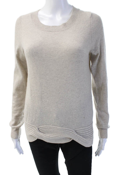 Christopher Fischer Unisex Pullover Cashmere Long Sleeve Beige Size XS