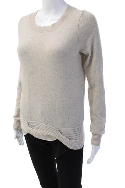 Christopher Fischer Unisex Pullover Cashmere Long Sleeve Beige Size XS