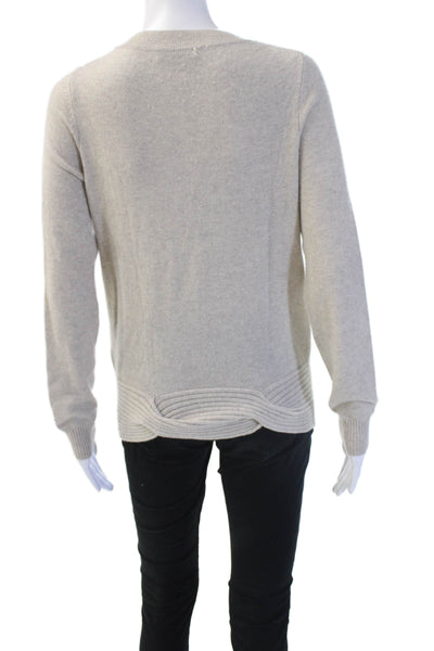 Christopher Fischer Unisex Pullover Cashmere Long Sleeve Beige Size XS