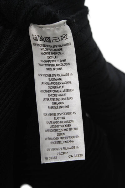 French Connection Women A-Line Pleated Black Skirt Viscose Blend Size S