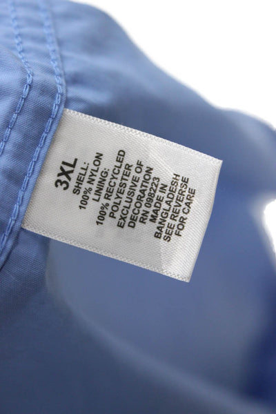 Magellan Men Button-Down Shirt Short Sleeve Blue 100% Nylon Fish Size 3XL