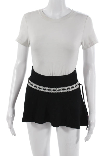 Edikted Women Black Flare Mini Skort Size XS