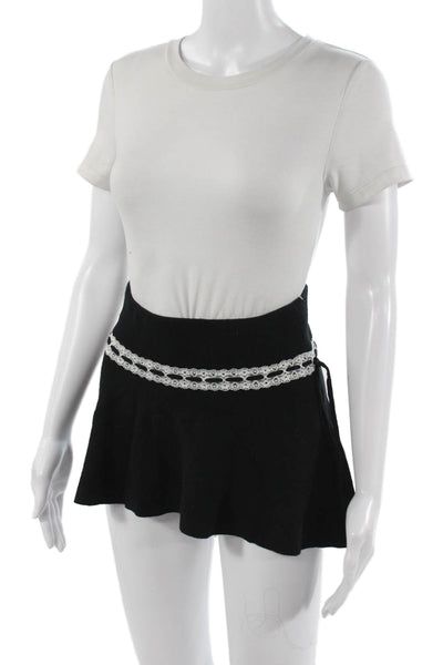 Edikted Women Black Flare Mini Skort Size XS