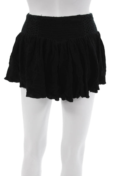 Surf Gypsy Unisex Black Rayon Bohemian Shorts Size S