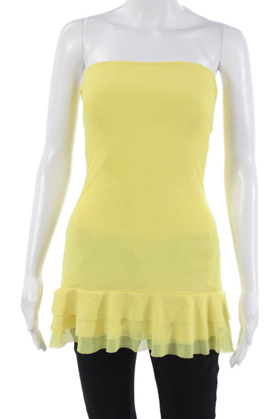 Edikted Women Beach Sleeveless Tunic Yellow Size S