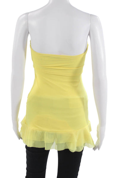 Edikted Women Beach Sleeveless Tunic Yellow Size S
