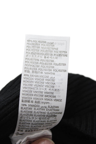 Edikted Women Cropped Tank Black Sleeveless Drawstring 90s Solid Size L