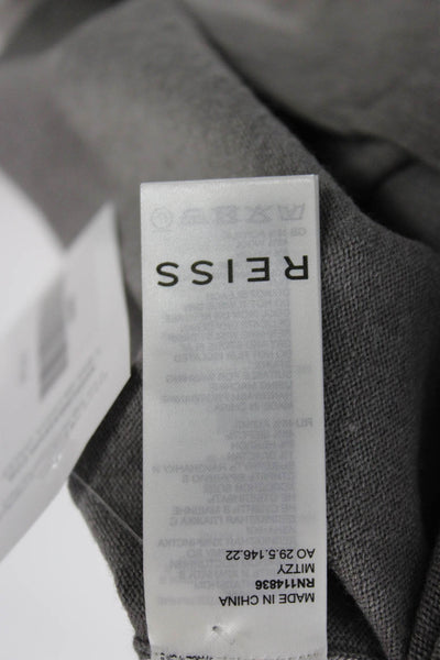 Reiss Womens Gray Sweater Dress Long Sleeve Round Neck Wool Blend Size 4