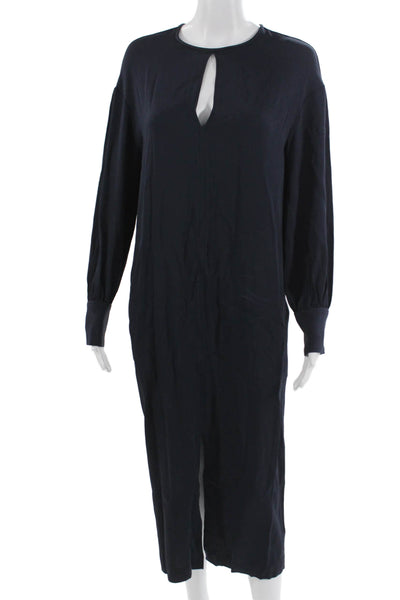 Reiss Womens Shift Long Sleeve Dark Blue Mid Calf Dress Size 4