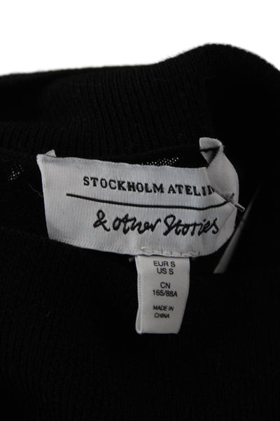 & Other Stories Unisex Pullover Sweater Turtleneck Black Long Sleeve Size S