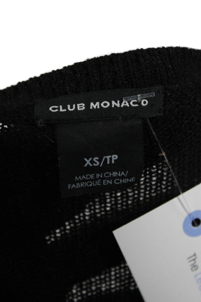 Club Monaco Unisex Black Alpaca Wool Blend Cardigan Button Long Sleeve Size XS