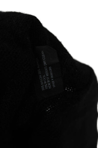 Club Monaco Unisex Black Alpaca Wool Blend Cardigan Button Long Sleeve Size XS