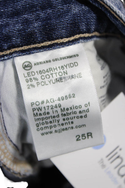 AG Unisex Dark Blue Bermuda Shorts 98% Cotton 2% PU Size 25