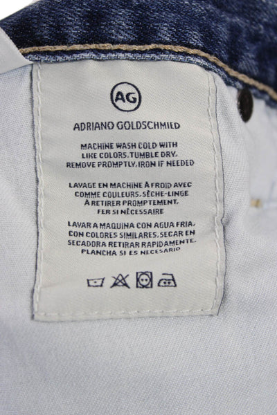 AG Unisex Dark Blue Bermuda Shorts 98% Cotton 2% PU Size 25