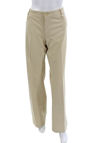 St. John Women Chino Khakis Beige Cotton Blend Size 16