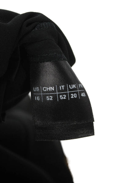 Lafayette 148 New York Womens Plus Dress Pants Black Zip Size 16