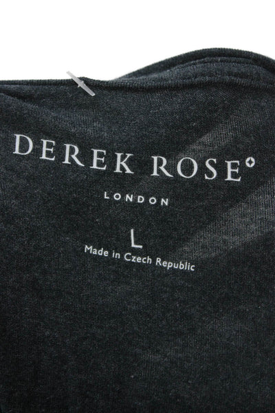 Derek Rose Unisex Basic Short Sleeve Dark Gray Modal T-Shirt Size L