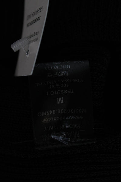 Malloni Women Basic Sleeveless Mock Neck Tank Black Size M