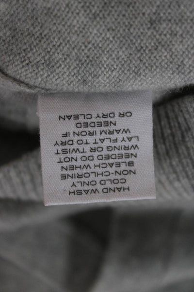 Duffy Unisex Cardigan 100% Cashmere V Neck Gray Button Long Sleeve Size S