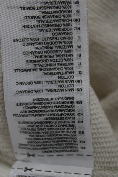 Adidas Unisex Pullover Sweatshirt Beige 100% Cotton Size S