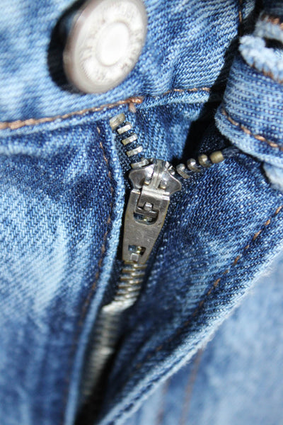 Zara Womens Mom Straight High Rise Light Blue Jeans Size 2