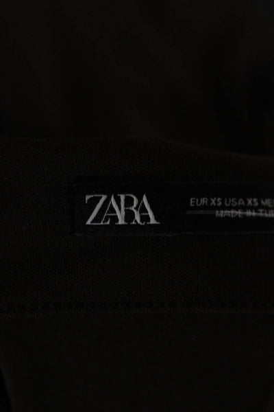 Zara Womens Brown Straight Pencil Wrap Long Skirt 100% Polyester Size XS
