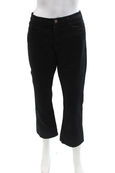 J Brand Women Ankle Cropped Jeans Black Mid Rise Size 32