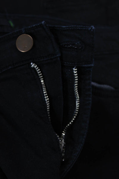 J Brand Women Ankle Cropped Jeans Black Mid Rise Size 32