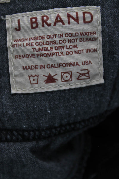 J Brand Women Ankle Cropped Jeans Black Mid Rise Size 32