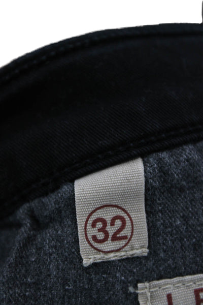 J Brand Women Ankle Cropped Jeans Black Mid Rise Size 32