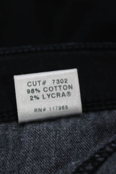 J Brand Women Ankle Cropped Jeans Black Mid Rise Size 32