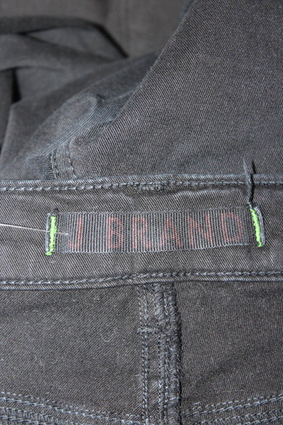 J Brand Women Ankle Cropped Jeans Black Mid Rise Size 32