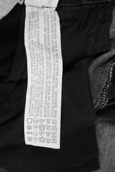 Zara Womens Skinny Ankle Mid Rise Black Cotton Elastane Jeans Size 10