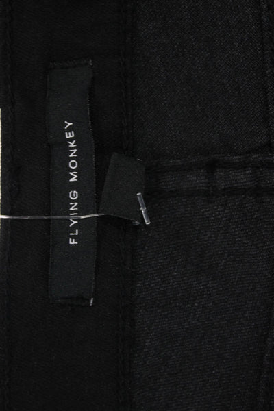 Flying Monkey Unisex Skinny Tapered Black Jeans Mid Rise Inseam 29 Size 30