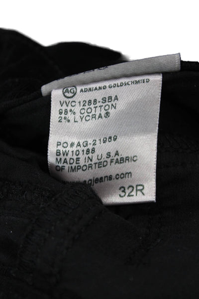 AG Adriano Goldschmied Unisex Black Mid Rise Pants Size 32