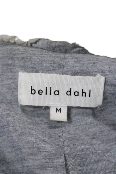 Bella Dahl Women Beige Puffer Jacket High Neck Long Sleeve Zip Size M