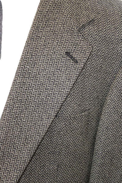 Monsieur Givenchy Mens Gray Herringbone Sport Coat 83% Wool 17% Silk Size 42