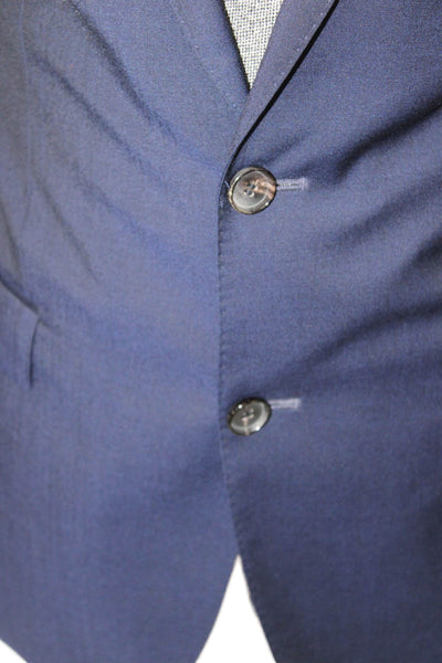 Boss Hugo Boss Mens Dark Blue Virgin Wool Suit Jacket Button Size 40