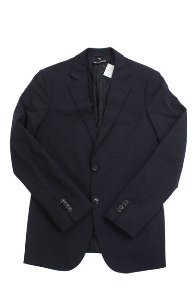 Giorgio Armani Men Black Collared Blazer Long Sleeve Size 44