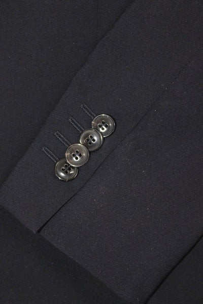 Giorgio Armani Men Black Collared Blazer Long Sleeve Size 44